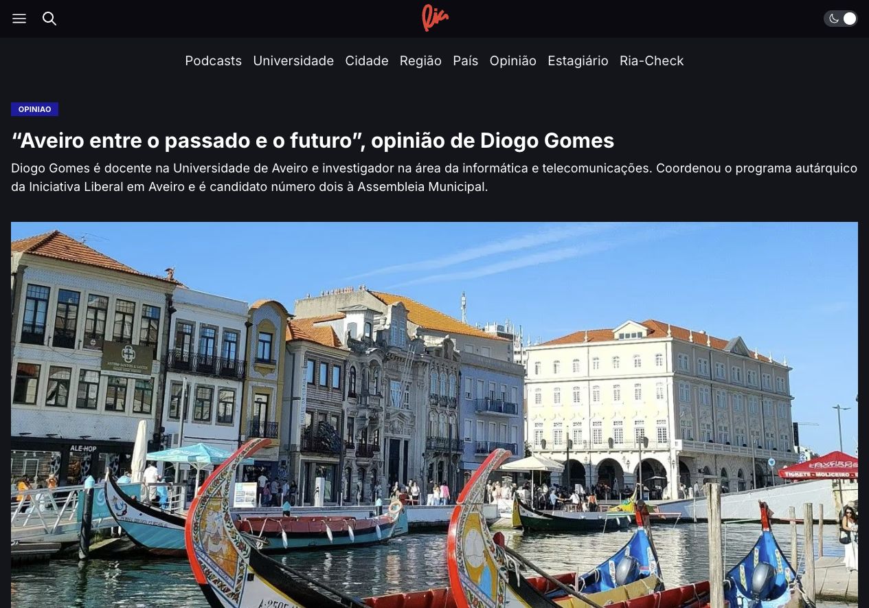 Aveiro entre o passado e o futuro